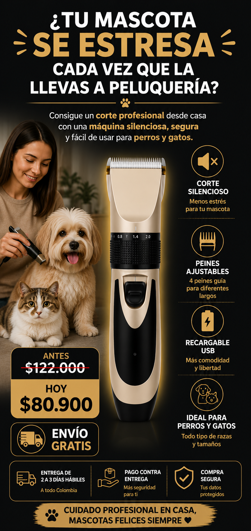 PetGroom Pro | Máquina Profesional para Mascotas